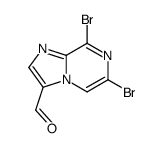 6,8-dibromoimidazo[1,2-a]pyrazine-3-carbaldehyde结构式