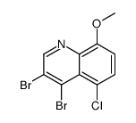 5-Chloro-3,4-dibromo-8-methoxyquinoline结构式