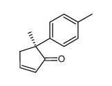 (S)-(+)-5-methyl-5-(4-methylphenyl)cyclopent-2-en-1-one结构式