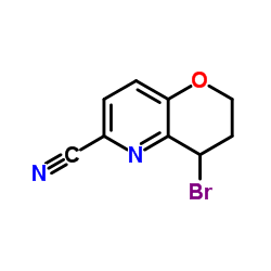 4-Bromo-3,4-dihydro-2H-pyrano[3,2-b]pyridine-6-carbonitrile Structure