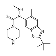 N-(2-tert-butyl-5-methyl-1,3-benzothiazol-6-yl)-N'-methylpiperazine-1-carbothiohydrazide Structure