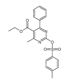 ethyl 4-methyl-6-phenyl-2-(tosyloxy)pyrimidine-5-carboxylate结构式