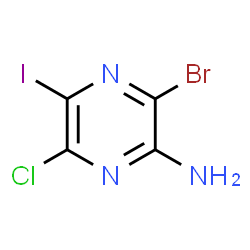 3-Bromo-6-chloro-5-iodopyrazin-2-amine Structure