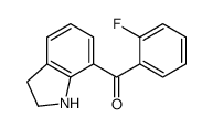 2,3-dihydro-1H-indol-7-yl-(2-fluorophenyl)methanone结构式