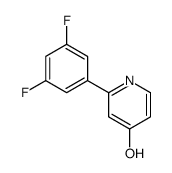 2-(3,5-difluorophenyl)-1H-pyridin-4-one结构式