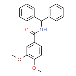 N-benzhydryl-3,4-dimethoxybenzamide结构式