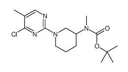 [1-(4-Chloro-5-methyl-pyrimidin-2-yl)-piperidin-3-ylmethyl]-carbamic acid tert-butyl ester structure