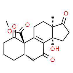 methyl 14-hydroxy-1,7,17-trioxoandrost-8-ene-19-oate结构式