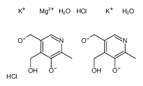 magnesium,dipotassium,[5-hydroxy-4-(hydroxymethyl)-6-methylpyridin-3-yl]methanolate,dichloride,dihydrate结构式