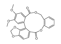 toluene-α(2),2(2')-diyl 4,5-dimethoxy-5',6'-methylenedioxybiphenyl,2,2'-dicarboxylate结构式