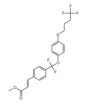 methyl (2E)-3-(4-{difluoro[4-(4,4,4-trifluorobutoxy)phenoxy]-methyl}phenyl)prop-2-enoate结构式