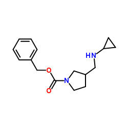 Benzyl 3-[(cyclopropylamino)methyl]-1-pyrrolidinecarboxylate Structure