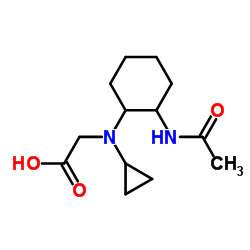 N-(2-Acetamidocyclohexyl)-N-cyclopropylglycine Structure