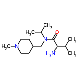 N-Isopropyl-N-[(1-methyl-4-piperidinyl)methyl]-L-valinamide结构式