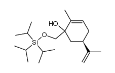 (5R)-2-methyl-5-(prop-1-en-2-yl)-1-(((triisopropylsilyl)oxy)methyl)cyclohex-2-enol结构式