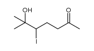 6-hydroxy-5-iodo-6-methylheptan-2-one Structure