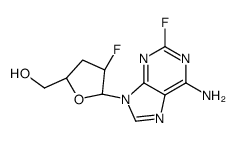 [(2S,4S,5R)-5-(6-amino-2-fluoropurin-9-yl)-4-fluorooxolan-2-yl]methanol结构式