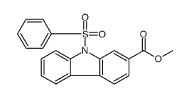 methyl 9-(benzenesulfonyl)carbazole-2-carboxylate结构式