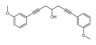 1,7-bis(3-methoxyphenyl)hepta-1,6-diyn-4-ol结构式