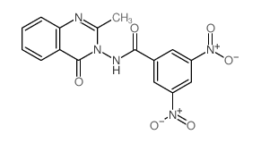 N-(2-methyl-4-oxo-quinazolin-3-yl)-3,5-dinitro-benzamide结构式