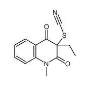 3-ethyl-1,2,3,4-tetrahydro-1-methyl-2,4-dioxoquinolin-3-yl thiocyanate Structure