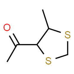 Ethanone, 1-(5-methyl-1,3-dithiolan-4-yl)- (9CI)结构式