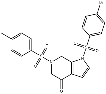1-(4-bromophenylsulfonyl)-6-tosyl-6,7-dihydro-1H-pyrrolo[2,3-c]pyridin-4(5H)-one结构式