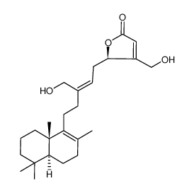 20,21-dihydroxyluffara-8,13Z,17(18)-trien-19,16R-olide Structure