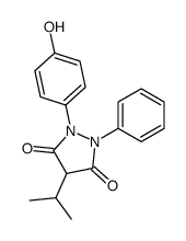 1-(4-hydroxyphenyl)-2-phenyl-4-propan-2-ylpyrazolidine-3,5-dione结构式