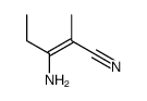 3-amino-2-methylpent-2-enenitrile Structure