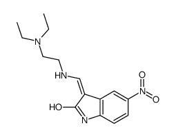 (3E)-3-[[2-(diethylamino)ethylamino]methylidene]-5-nitro-1H-indol-2-one结构式