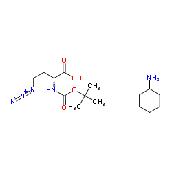 (2R)-4-Azido-2-({[(2-methyl-2-propanyl)oxy]carbonyl}amino)butanoic acid-cyclohexanamine (1:1) Structure