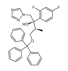 (2R,3S)-2-(2,4-difluorophenyl)-3-methyl-1-(1H-1,2,4-triazol-1-yl)-4-(trityloxy)butan-2-ol结构式