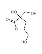 Pentonic acid,3-deoxy-2-C-(hydroxymethyl)-, g-lactone (8CI,9CI) Structure