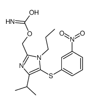 [5-(3-nitrophenyl)sulfanyl-4-propan-2-yl-1-propylimidazol-2-yl]methyl carbamate结构式