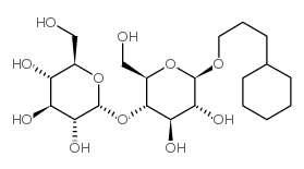 3-Cyclohexylpropyl-4-O-(a-D-glucopyranosyl)-b-D-glucopyranoside结构式