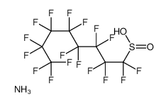 azanium,1,1,2,2,3,3,4,4,5,5,6,6,7,7,8,8,8-heptadecafluorooctane-1-sulfinate结构式
