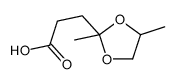 3-(2,4-dimethyl-1,3-dioxolan-2-yl)propanoic acid结构式