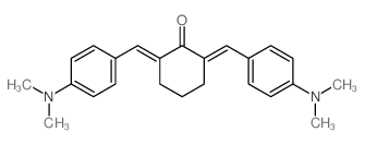 2,6-bis[(4-dimethylaminophenyl)methylidene]cyclohexan-1-one Structure