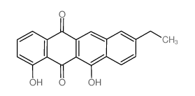 5,12-Naphthacenedione, 8-ethyl-1,11-dihydroxy- (en)结构式