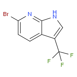 6-溴-3-(三氟甲基)-1H-吡咯并[2,3-b]吡啶结构式