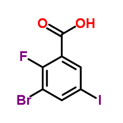 3-Bromo-2-fluoro-5-iodobenzoic acid Structure