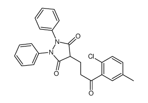 4-[3-(2-chloro-5-methylphenyl)-3-oxopropyl]-1,2-diphenylpyrazolidine-3,5-dione结构式