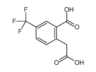 2-羧甲基-5-三氟甲基苯甲酸结构式