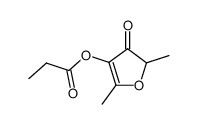 2,5-dimethyl-4-propionyloxy-3(2H)-furanone结构式