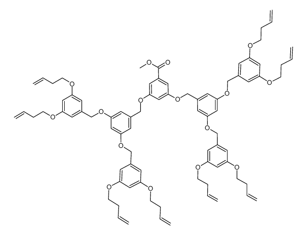 3,5-bis{3,5-bis[3,5-bis(3-buten-1-oxy)benzyloxy]benzyloxy}benzoic acid methyl ester结构式