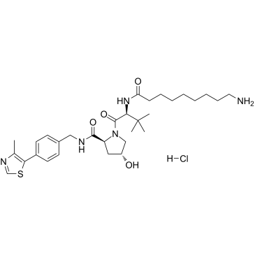 (S,R,S)-AHPC-C8-NH2 hydrochloride结构式