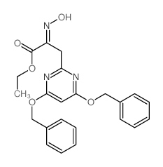 2-Pyrimidinepropanoicacid, a-(hydroxyimino)-4,6-bis(phenylmethoxy)-,ethyl ester结构式