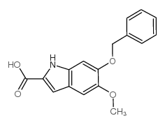 6-苄氧基-5-甲氧基-2-羧基吲哚结构式