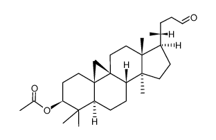 25,26,27-tris-nor-cycloartan-24-oxo-3β-yl acetate结构式